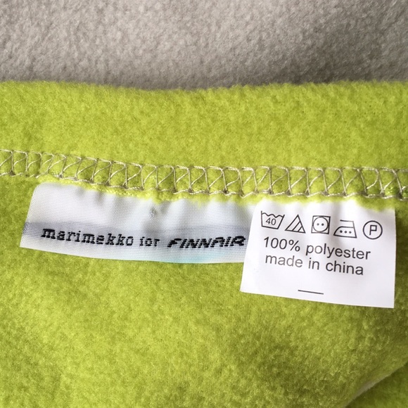 Marimekko Blanket Throw Fleece Kivet Green Gray - Picture 5 of 13